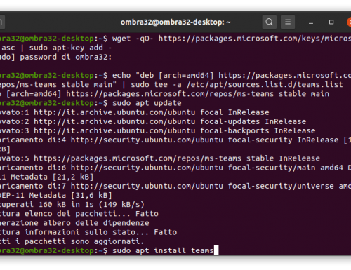Ubuntu 20.04 – aggiungere repository